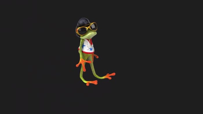 Fun 3D cartoon rocking frog (with alpha channel included), Backgrounds ...