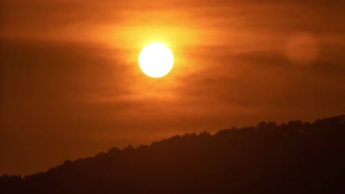 Time lapse of majestic sunset or sunrise.