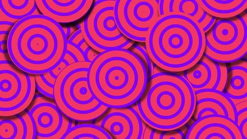 Abstract Geometric Circles Moving Background Loop