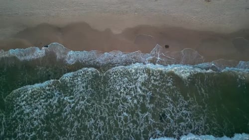 Sea scenery. Drone view. Sunset horizon. Nature beauty. Water landscape. Blue ocean waves relaxing m