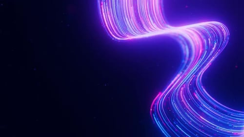 Closeup of Big Data Light Speed Flow Abstract Digital Data Stream of Quantum Computing Cyberspace of