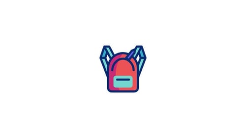 Modern Animated Backpack Icon for Travel Projects