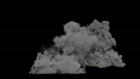 Tank explodes with smoke and dust, Side view, Backgrounds Motion ...
