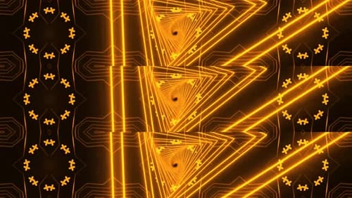 High-Speed Neon Light Energy Tunnel