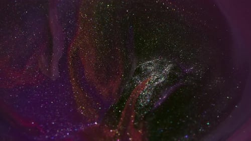 Shiny Paint Spill Texture Ink Sparkling Particles