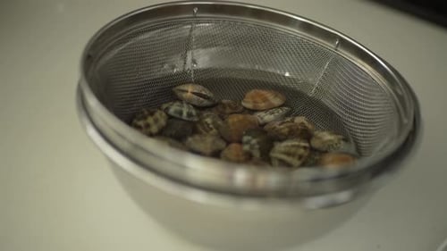 Couvrir les palourdes dans un bol avec du papier aluminium