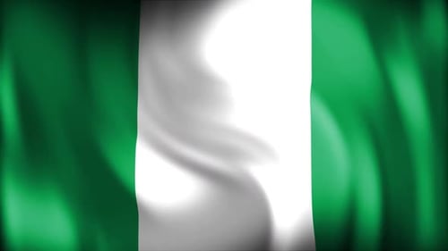 Waving Flag of Nigeria Animation