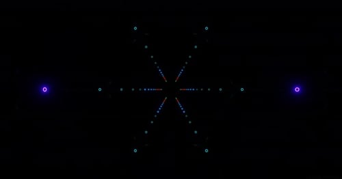 Glowing Neon Geometric Tunnel Loop Background