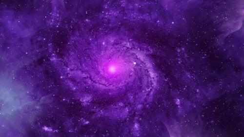 3D Night Sky Flythrough Traveling Trough Universe Filled with Stars Nebulae and Galaxies