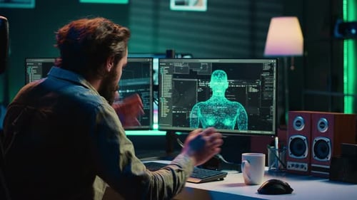 Rogue AI Gaining Consciousness and Restricting Access to Computer for Programmer