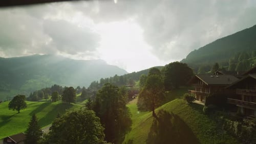 Village in the Grindelwald area, Switzerland