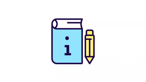 Animated Schoolbook Color Icon