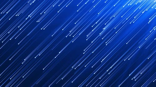 Moving Digital Blue Particles Line Futuristic Technology Background Loop