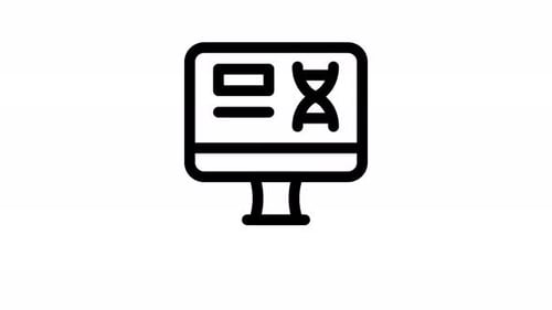 animation d'icônes de ligne informatique