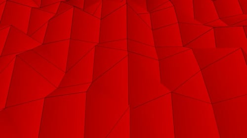 Dynamic Red Low Poly Abstract Geometric Pattern Loop