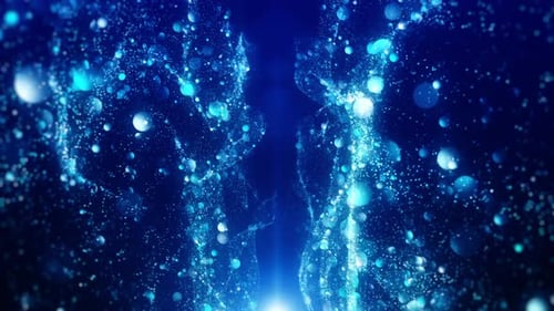 Fond de particules bleues sous-marines