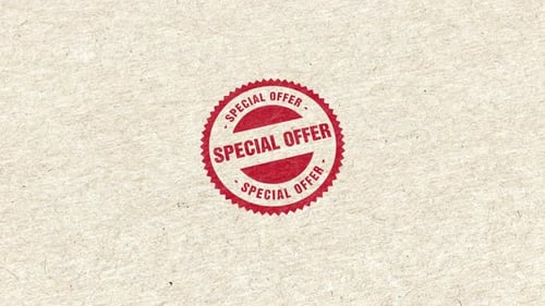 Special Offer Stamp Reveal with Realistic Paper Texture