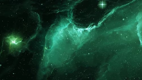Flight Into The Green Space Nebula