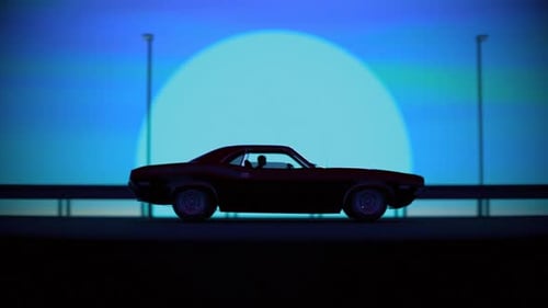 Route infinie et muscle car en route 2