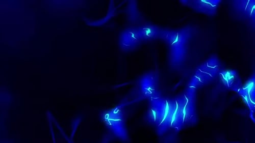 Fluid Blue Glowing Abstract Lines Background Loop