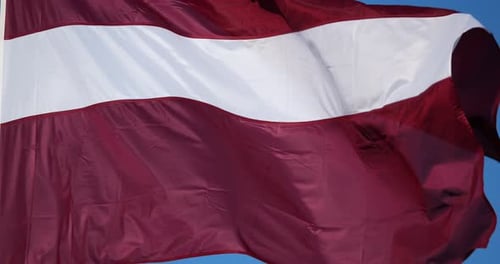 Flag Waving in the Wind