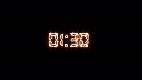 Animated Fiery Countdown Timer from Two Minutes