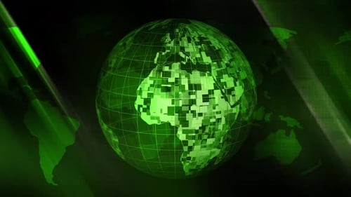 Gedrehte 3D-Erdtechnologie-Hintergrundanimation
