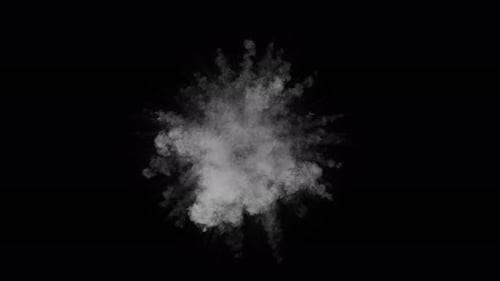 White Smoke Burst Explosion Transition Effect