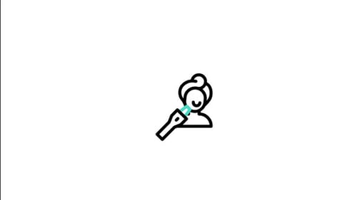 Flat Design Medical Device Scanning Person Icon Animation