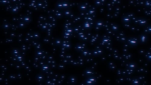 Fond en boucle de voyage spatial rétro avec étoiles bleues