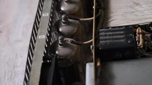 Audio Amp Tubes Warming Inside the Vintage Sound Amplifier