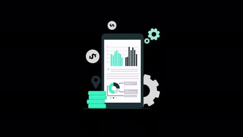 Animated Mobile Data Analytics Infographic