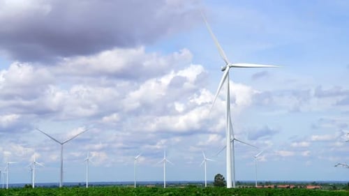 Fortschrittliche Idee, Wind für elektrische Energie durch Windturbinenpark zu nutzen