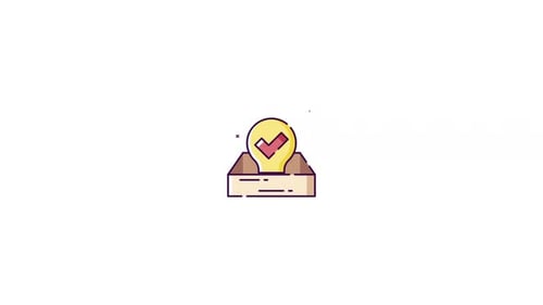 Animated Lightbulb Idea with Checkmark Icon