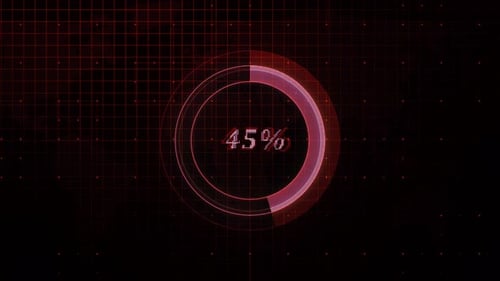 Circle Red Color Waiting Progress Animation