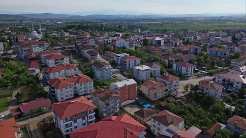Aerial Drone Town 2K