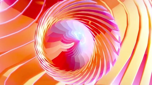 Abstract Colorful Spiral Tunnel Motion Background