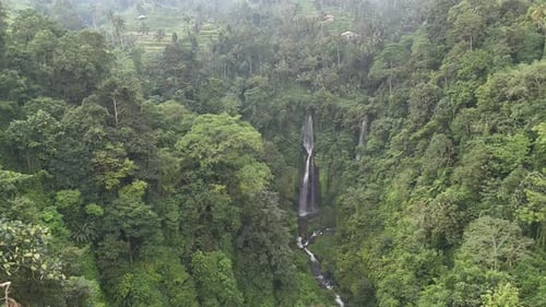 Scenic View of Sekumpul Waterfall in Bali