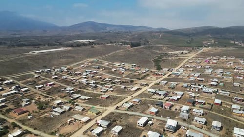 town of houses in the commune of huaquen, country of chile