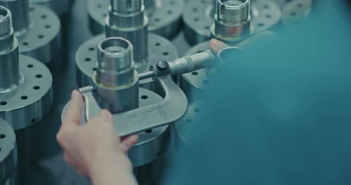 Precision Measurement of Factory Parts With Caliper