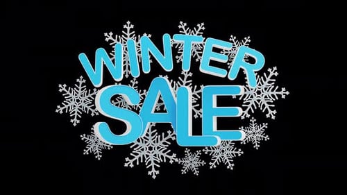 3D Winter Sale Animation | Alpha Loop