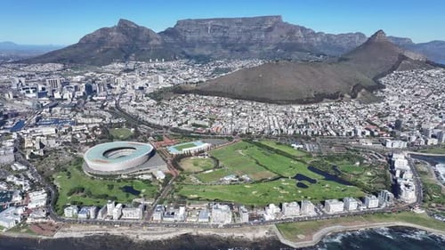 Cape Town Skyline At Cape Town In Western Cape South Africa.