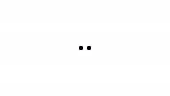 loading animated with 2 dots rotate and converge to the center point ...