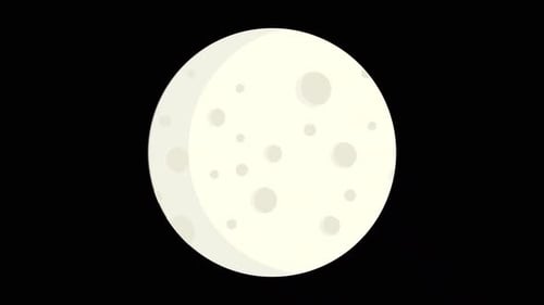 Flat Design Rotating Moon Element