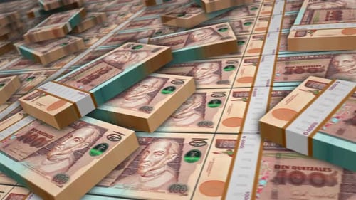 Guatemala quetzal money banknote pack loop