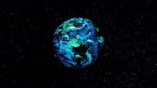 Rotation planet. Earth globe.