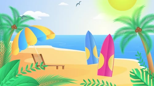 Summer Vacation and Beach 4K