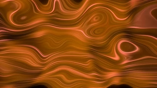 Abstract Orange Fluid Glowing Lines Motion Background Loop