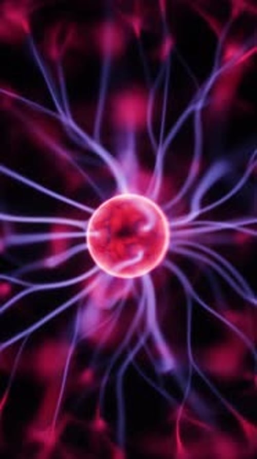 Abstract Plasma Ball with Electrical Energy Strands