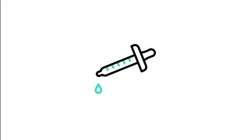 Animated Pipette Dropper with Blue Liquid Drop